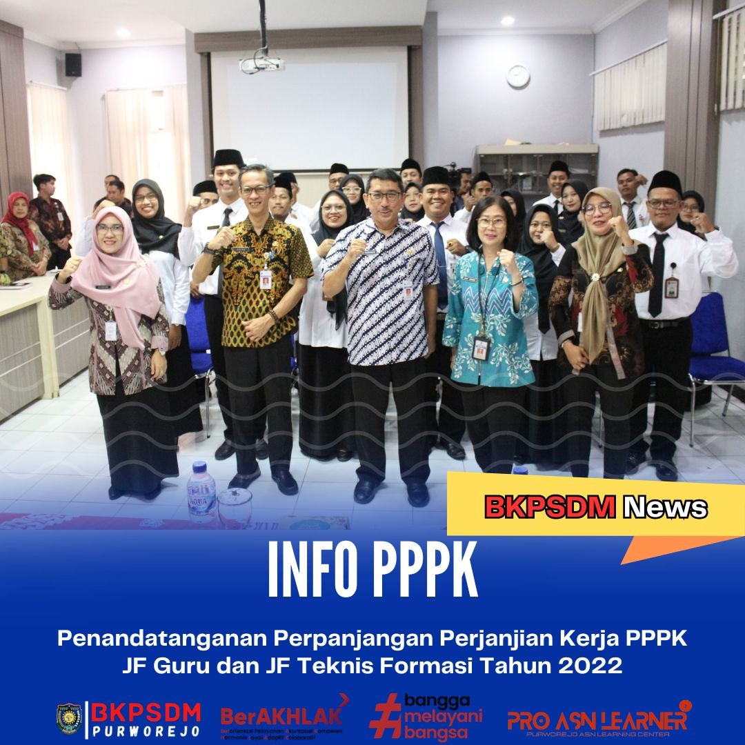 Penandatanganan Perpanjangan Perjanjian Kerja PPPK JF Guru dan JF Teknis Formasi Tahun 2022