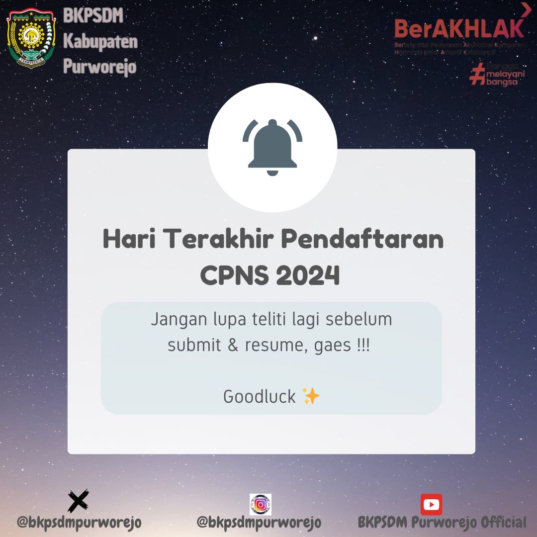 Hari Terakhir Pendaftaran Cpns