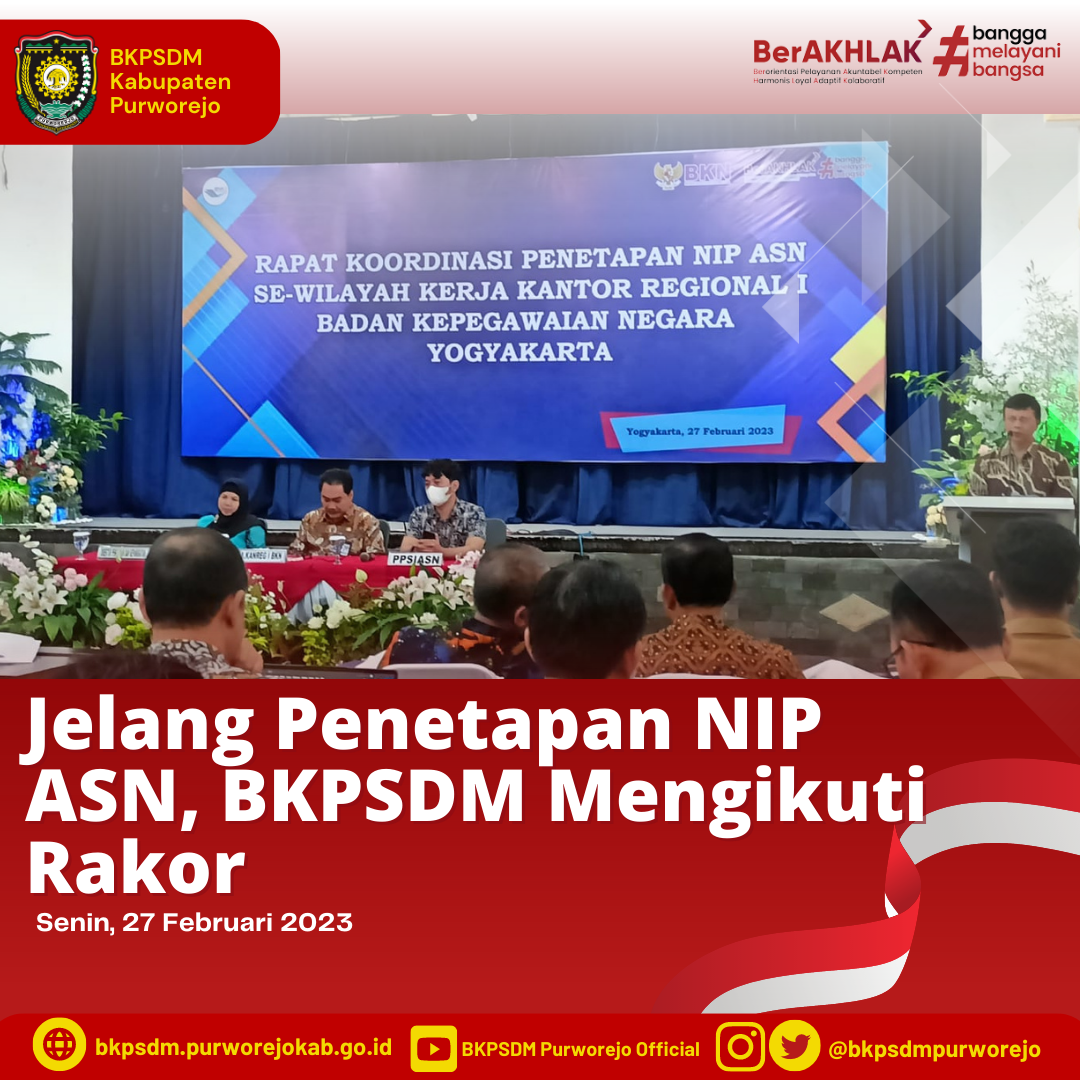Jelang Penetapan NIP ASN, BKPSDM Mengikuti Rakor